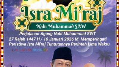 Fraksi PDIP DPRD Kota Metro Ucapkan Selamat Isra Mi’raj 27 Rajab 1447 H / 16 Januari 2026