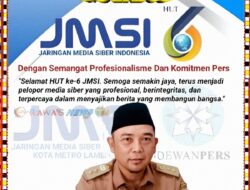 Kepala SMAN 3 Metro Ucapkan “Selamat HUT ke-6 JMSI dan HPN 2026