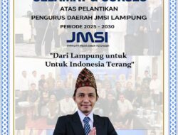 Kepala Muhammadiyah 4 Kota Metro mengucapkan, Selamat & Sukses atas pelantikan Ketua JMSI Provinsi Lampung, Priode 2025 – 2030