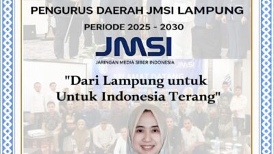 Kepala SMKN 1 Trimurjo, Vivin Refi Astuti, S.Pd., M.Pd. mengucapkan, Selamat & Sukses atas pelantikan Ketua JMSI Provinsi Lampung, Priode 2025 – 2030