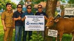 Pemkab Lamtim Salurkan Satu Ekor Sapi Kurban Ke Kantor Sekretariat PWSI Untuk Insan Pers