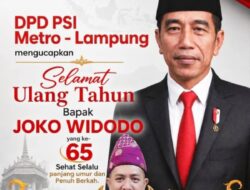 DPD PSI Kota Metro Mengucapkan Selamat Ulang Tahun ke-65 Tahun Mantan Presiden Ke-7 Joko Widodo