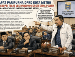 Interupsi Keras Lek Darsono Guncang Paripurna DPRD Metro, Soroti Etika Politik Tiga Legislator Demokrat Absen