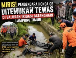 Miris! Pengendara Honda CB Ditemukan Tewas di Saluran Irigasi Batanghari Lampung Timur