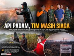 API MELAHAP TNWK, PETUGAS GABUNGAN AKHIRNYA BERHASIL MEMADAMKAN KOBARAN