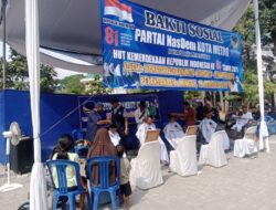 Semarak HUT RI ke-81, Partai NasDem Kota Metro Hadirkan Layanan Bekam dan Cukur Gratis