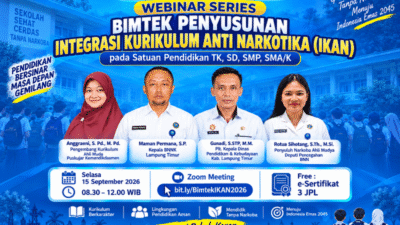 BNNK Lampung Timur Gaspol Perangi Narkoba Lewat Integrasi Kurikulum I-KAN di Sekolah