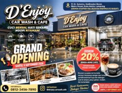 D’Enjoy Car Wash & Cafe Resmi Dibuka, Hadirkan Konsep Car Wash Premium dan Cafe Nyaman di Kota Metro