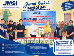 JMSI Tulang Bawang Kembali Salurkan Bantuan Beras, 12 Warga Kampung Bugis Terima Bantuan