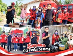 PDI Perjuangan Metro Bergerak Cepat, Bagikan Masker dan Air Bersih Antisipasi Abu Vulkanik