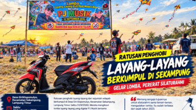 Ratusan Penghobi Layang-Layang Padati Giriklopomulyo, Hadiah Utama Honda Vario dan Santunan Anak Yatim